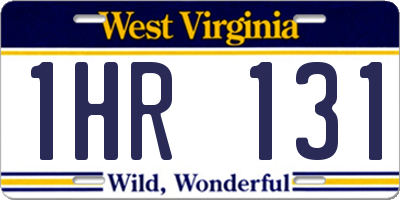 WV license plate 1HR131