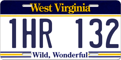 WV license plate 1HR132