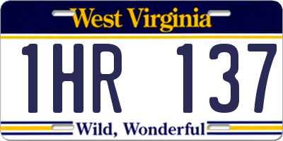 WV license plate 1HR137