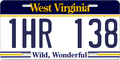 WV license plate 1HR138