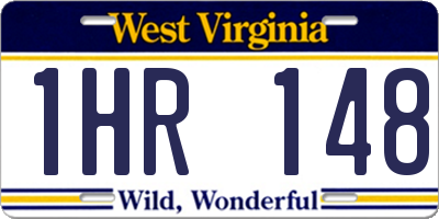 WV license plate 1HR148