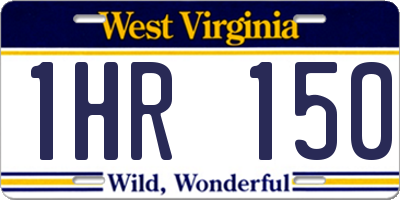 WV license plate 1HR150