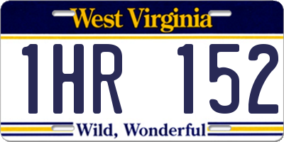 WV license plate 1HR152