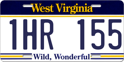 WV license plate 1HR155