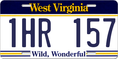 WV license plate 1HR157