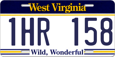 WV license plate 1HR158