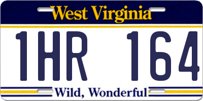 WV license plate 1HR164