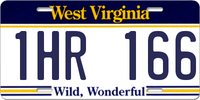 WV license plate 1HR166