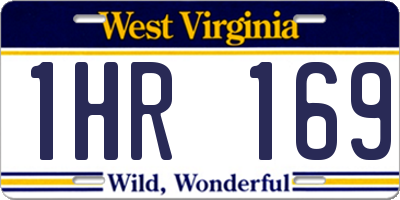 WV license plate 1HR169