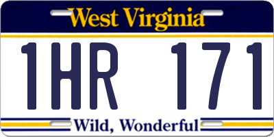 WV license plate 1HR171