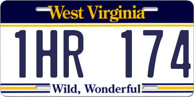 WV license plate 1HR174