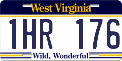 WV license plate 1HR176