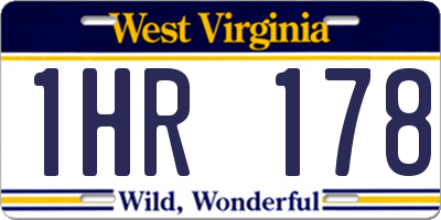 WV license plate 1HR178