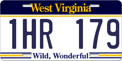 WV license plate 1HR179