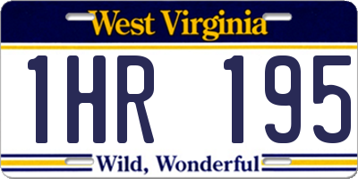 WV license plate 1HR195