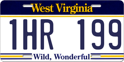 WV license plate 1HR199