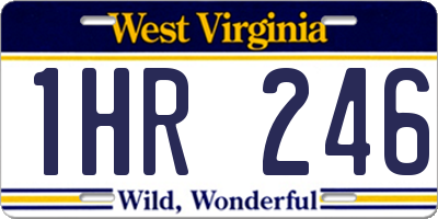 WV license plate 1HR246