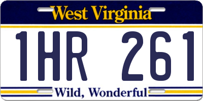WV license plate 1HR261
