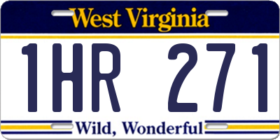 WV license plate 1HR271