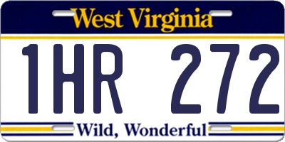 WV license plate 1HR272