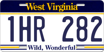 WV license plate 1HR282