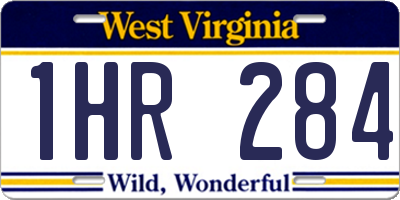 WV license plate 1HR284