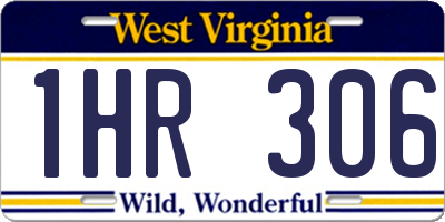 WV license plate 1HR306