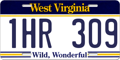 WV license plate 1HR309
