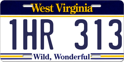 WV license plate 1HR313