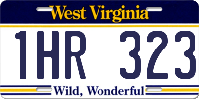 WV license plate 1HR323