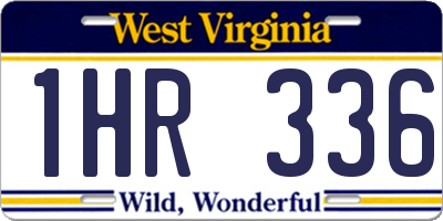 WV license plate 1HR336