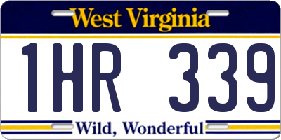 WV license plate 1HR339