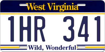 WV license plate 1HR341
