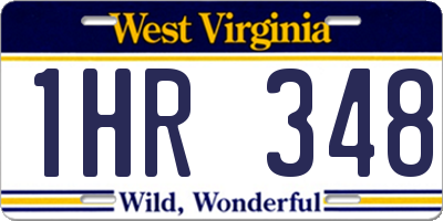 WV license plate 1HR348