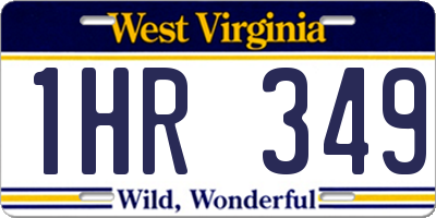 WV license plate 1HR349