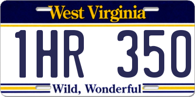 WV license plate 1HR350