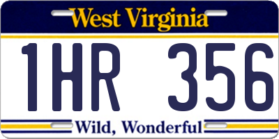 WV license plate 1HR356