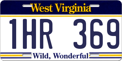 WV license plate 1HR369