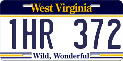 WV license plate 1HR372