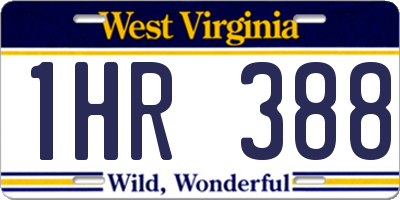 WV license plate 1HR388