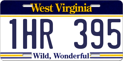 WV license plate 1HR395