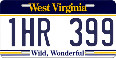 WV license plate 1HR399