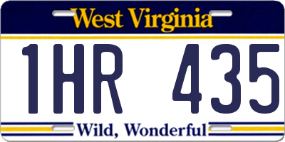 WV license plate 1HR435