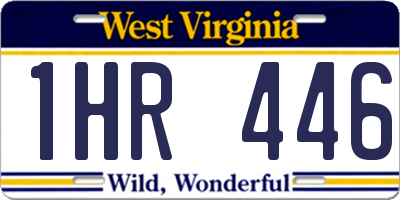 WV license plate 1HR446