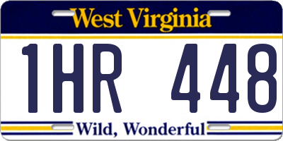 WV license plate 1HR448