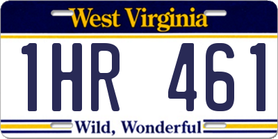 WV license plate 1HR461