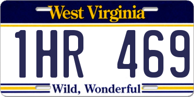 WV license plate 1HR469