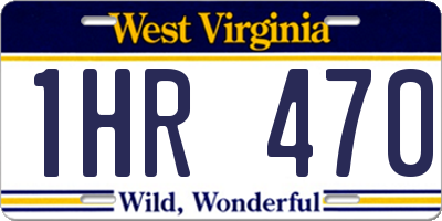 WV license plate 1HR470