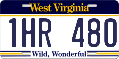 WV license plate 1HR480
