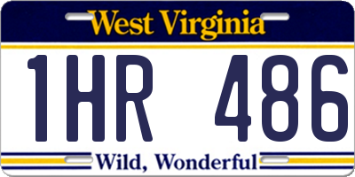 WV license plate 1HR486